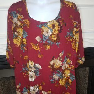 Rust color floral dress by Rue 21 size 1X